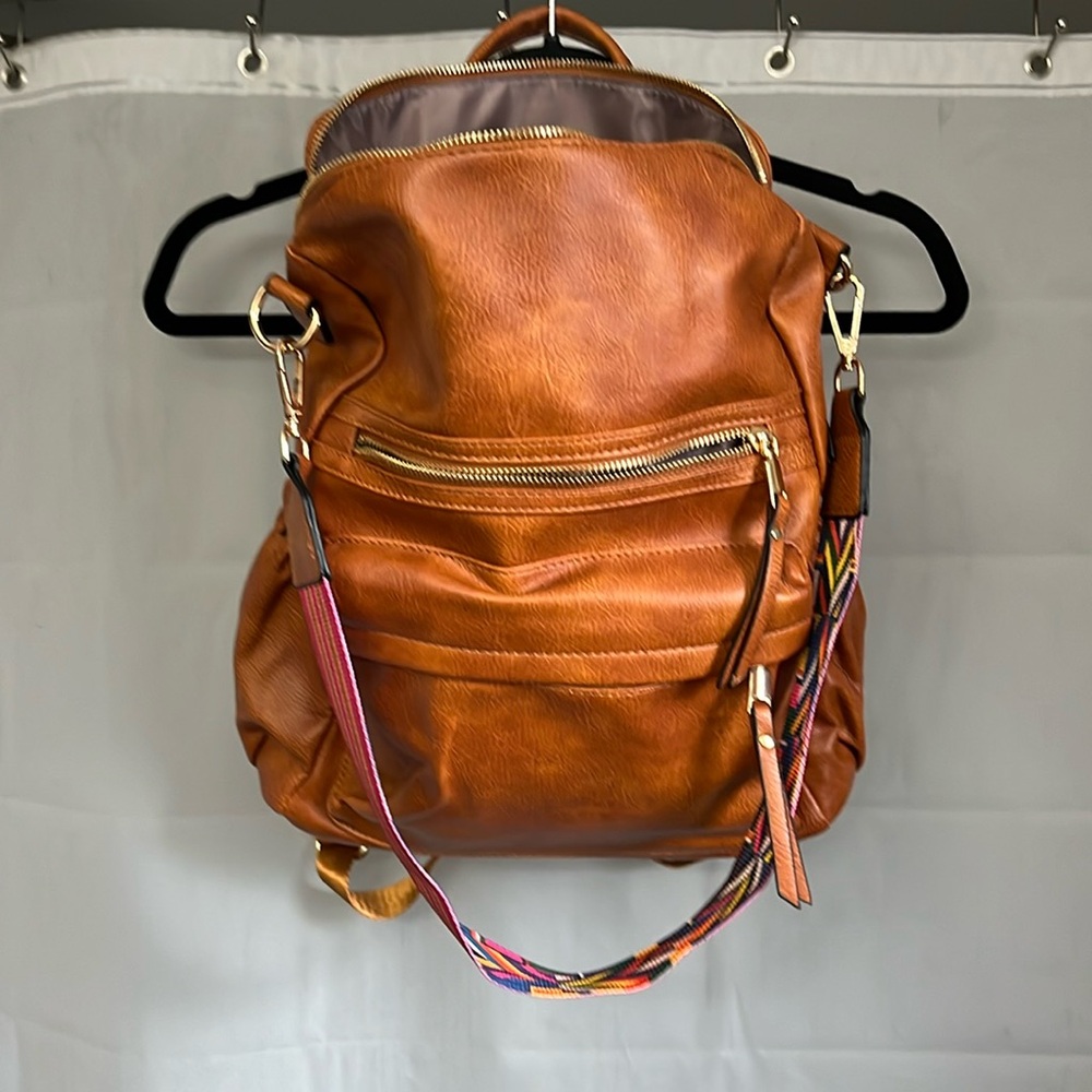 NWOT pleather backpack